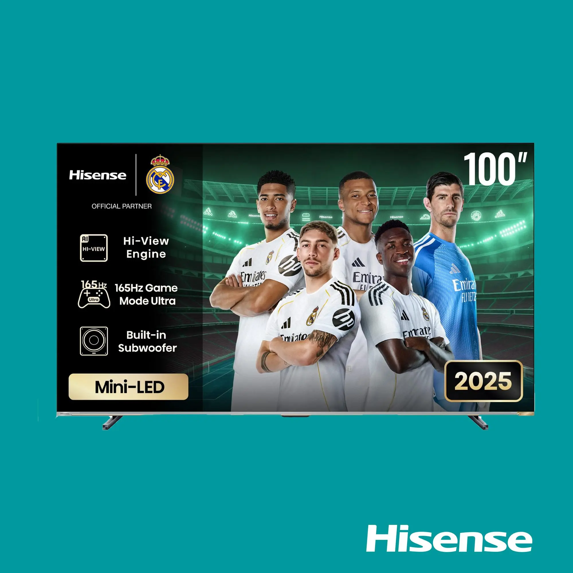 Hisense TV ULED 100 Inch U7Q 4K Smart MINI LED VRR Gaming TV HISTV100U7Q