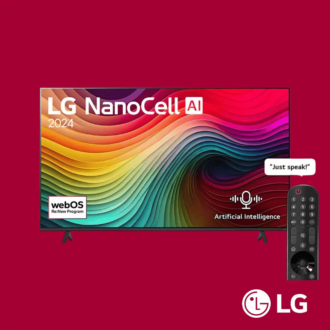 LG TV NanoCell 55 Inch NANO80T6A 4K Smart TV AI Magic remote HDR10 webOS24 55NANO80T6A